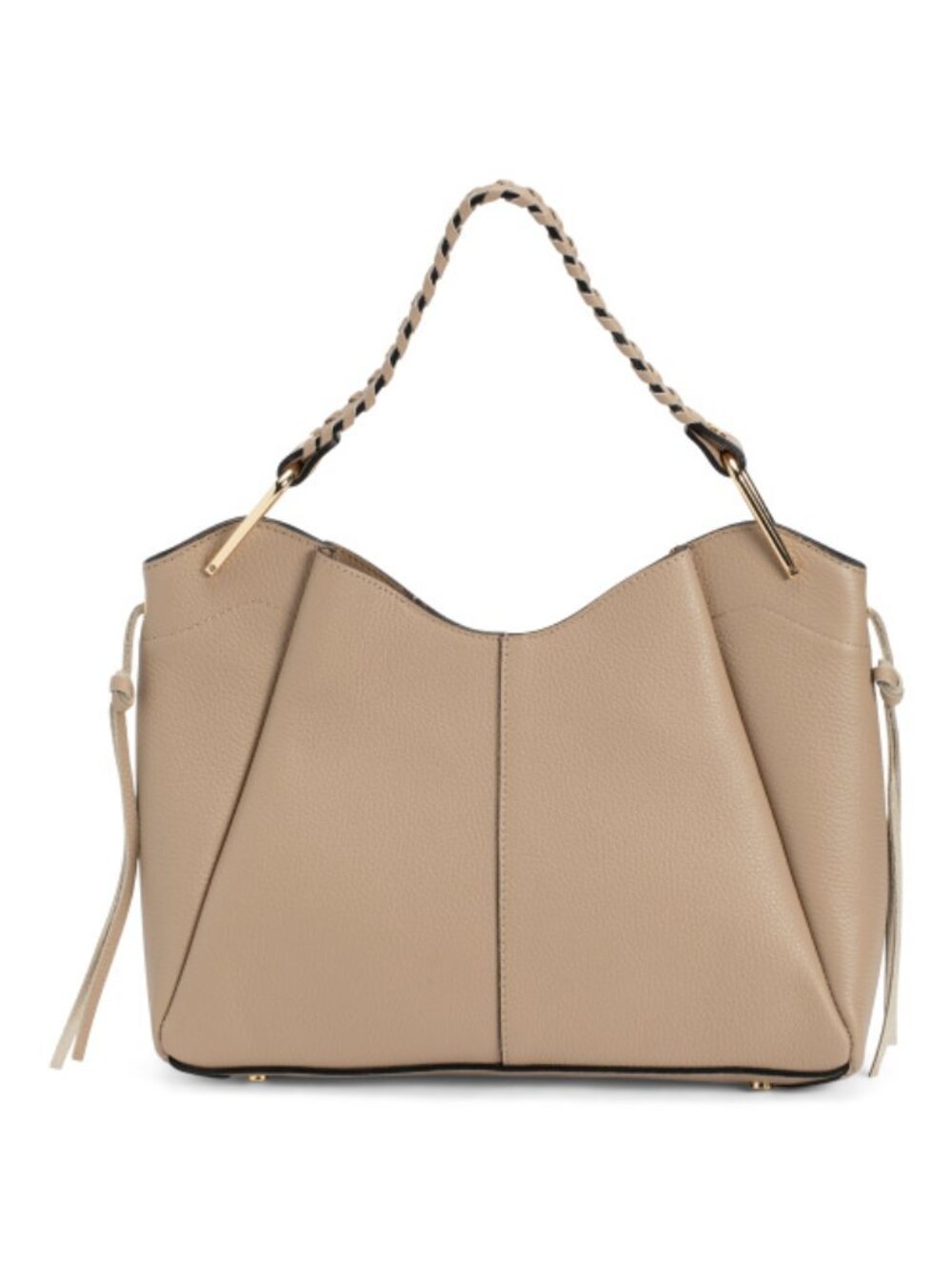 CHEVAL Made In Italy Leather Braided Handle Satchel